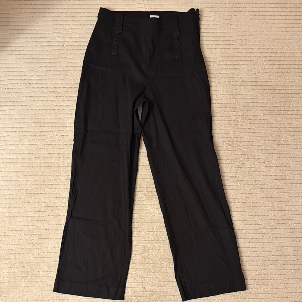 H by Halston Black Straight Leg Pants for Business Wear